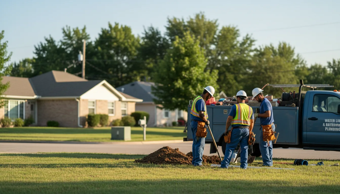 Residential water line and bathroom plumbing service in Adena, OH